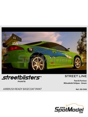 StreetBlisters: Pintura para aergrafo - Verde Fast and Furious Mitsubishi Eclipse Green - 1 x 30ml - para la referencia de Revell REV07691