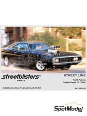 StreetBlisters: Pintura para aergrafo - Negro Dodge Charger '70 Fast & Furious Black - 1 x 30ml - para la referencia de Revell REV07693