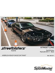 StreetBlisters: Pintura para aergrafo - Negro Plymouth GTX '71 Fast & Furious Black - 1 x 30ml - para la referencia de Revell REV07692