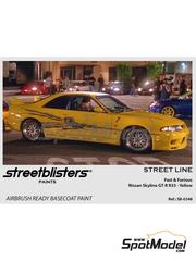 StreetBlisters: Pintura para aergrafo - Amarillo Fast & Furious Nissan Skyline GT-R R33 Yellow - 1 x 30ml - para la referencia de USCP 24T022
