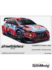 StreetBlisters: Pintura para aer�grafo - Azul Hyundai i20 WRC Performance Blue - 1 x 30ml - para las referencias de Belkits BEL014 y BEL-014