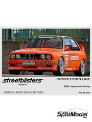 StreetBlisters: Paint for airbrush - BMW Jagermeister Orange - 1 x 30ml - for Beemax Model Kits reference B24019, or Decalcas reference DCL-DEC004