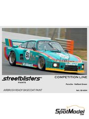StreetBlisters: Pintura para aergrafo - Verde Porsche Vaillant Gruen - 1 x 30ml - para la referencia de Revell REV07032, o las referencias de Tamiya TAM12056 y TAM24334