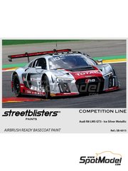 StreetBlisters: Paint for airbrush - Audi R8 LMS GT3 Ice Silver Metallic - 1 x 30ml - for Nunu references PN24004, NU-24004, PN24004 and NUNPN24004, or SK Decals references SK-24104 and SK-24108