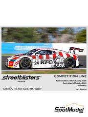 StreetBlisters: Paint for airbrush - Audi R8 LMS GT3 Ibis White - 1 x 30ml - for LB Production references LB-24020 and 24020, or SK Decals reference SK-24118