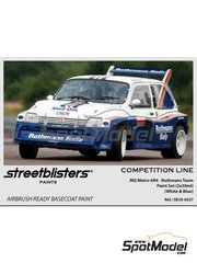 StreetBlisters: Paints set for airbrush - MG Metro 6R4 Rothmans Team Blue - White - 2 x 30ml