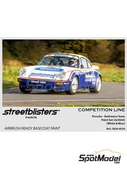 StreetBlisters: Set de pinturas para aergrafo - Azul - Blanco Porsche Rothmans Team Blue - White - 2 x 30ml - para las referencias de Arena Modelli ARE374, ARE374-DECAL, ARE375, ARE375-DECAL y ARE440, o las referencias de Decalpool DP047 y DP060, o las referencias de Model Factory Hiro MFH-K363, K-363, MFH-K364, K-364, MFH-K459, K-459, MFH-K678, K-678, MFH-K679 y K-679, o la referencia de Nunu PN24011, o las referencias de Profil24 P1209K y P24111, o las referencias de Reji Model REJI-154, REJI-360, REJI360, REJI-361 y REJI361, o las referencias de Renaissance Models 043, 043E, 043F, 043TA, 24-07, 24/07, 24-07F, 24/07F, 24-07TA, 24/07TA, DU143D y TK24-088, o las referencias de Shunko Models SHK-D299 y SHK-D449, o las referencias de Studio27 ST27-DC1164 y ST27-DC767C, o la referencia de Tamiya TAM24047