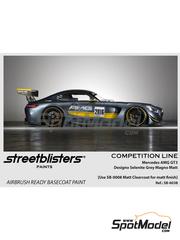 StreetBlisters: Pintura para aergrafo - Gris Mercedes AMG GT3 Designo Selenite Grey Magno Matt - 1 x 30ml