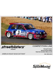 StreetBlisters: Set de pinturas para aergrafo - Azul - Rojo Renault 5 Turbo Phillips Blue - Red - 2 x 30ml