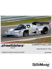 StreetBlisters: Paint for airbrush - Sauber Mercedes C9 Silver - 1 x 30ml - for Hasegawa reference 20306, or Tamiya reference TAM24359