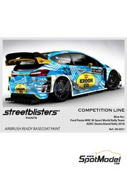 StreetBlisters: Paint for airbrush - Ford Fiesta WRC M-Sport World Rally Team ADAC Deutschland Rally 2018 Blue - 1 x 30ml image