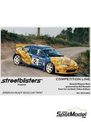 StreetBlisters: Paints set for airbrush - Renault Maxi Megane Blue & Yellow - 2 x 30ml
