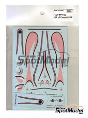 Studio27: Marking / livery 1/20 scale - McLaren MP4/22 - Canadian Formula 1 Grand Prix, USA - United States of America Formula 1 Grand Prix 2007 - water slide decals - for Studio27 kit