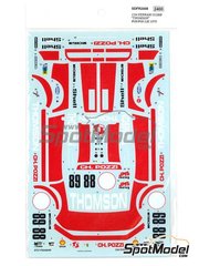 Studio27: Decoraci�n escala 1/24 - Ferrari 512BB Thomson N� 88, 89 - 24 Horas de Le Mans 1978 - calcas de agua