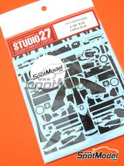 Studio27: Carbon fibre pattern decal set 1/20 scale - Ferrari F10 - water slide decals and assembly instructions - for Fujimi references FJ090870, 09087, GP-32, FJ090947, 09094, GP-41, FJ090948, FJ090955, 09095, GPSP-18, FJ091815, 09181, GP-57 and FJ09204 image
