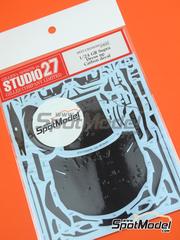Studio27: Carbon fibre pattern decal set 1/24 scale - Toyota GR Supra - water slide decals and placement instructions - for Tamiya reference TAM24351 image