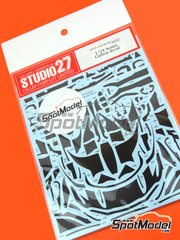 Studio27: Carbon fibre pattern decal set 1/24 scale - McLaren Senna - water slide decals and placement instructions - for Tamiya references TAM24355, T24355 and TAM24355ST image