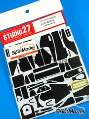 Studio27: Carbon fibre pattern decal set 1/20 scale - McLaren Honda MP4/6 - Formula 1 World Championship 1991 - water slide decals and assembly instructions - for Fujimi references FJ09044, GP10, 090443, FJ090443, FJ090443, 09044, GP10, FJ09044, FJ090818, 09081, GP-38, FJ091693, GP-53, FJ09173, FJ092133, 09213, FJ09213 and FUJ09213