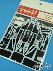Studio27: Carbon fibre pattern decal set 1/20 scale - McLaren Ford MP4/8 - Formula 1 World Championship 1993 - water slide decals and assembly instructions - for Tamiya references TAM20039 and TAM25172