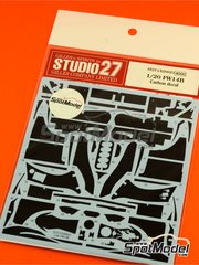 Studio27: Carbon fibre pattern decal set 1/20 scale - Williams Renault FW14B - Nigel Ernest James Mansell (GB), Riccardo Patrese (IT) - FIA Formula 1 World Championship 1992 - for Fujimi references FJ09052, 090528, GP-17, FJ090702, 09070, GP-24, FJ090795, 09079 and GP-26 image
