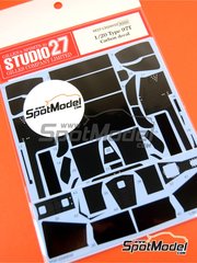 Studio27: Carbon fibre pattern decal set 1/20 scale - Lotus Renault 97T - for Fujimi references FJ09064, GP23 / 090641, FJ090641, 09064, GP23 / 090641, FJ09074, 090740, GP-25, FJ090740, 09074, GP-25, FJ09083, FJ091457, 09145, GPSP-23, FJ091877, 09187, GPSP-40, FJ091952, 09195 and GP-3