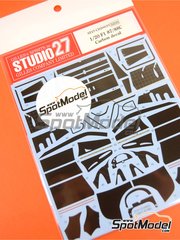 Studio27: Carbon fibre pattern decal set 1/20 scale - Ferrari F1 87/88C - for Fujimi references FJ090498, 09049, GP-12, FJ090559, 09055, GPSP-9 and FJ10904