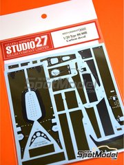 Studio27: Carbon fibre pattern decal set 1/20 scale - Lotus Ford Type 88 - water slide decals and assembly instructions - for Ebbro reference EBR20011 image