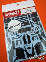 Studio27: Carbon fibre pattern decal set 1/20 scale - Tyrrell Honda 020 - water slide decals and placement instructions - for Tamiya reference TAM20029 image
