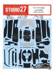 Studio27: Carbon fibre pattern decal set 1/24 scale - Ferrari Enzo - water slide decals and assembly instructions - for Tamiya reference TAM24302 image