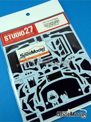 Studio27: Carbon fibre pattern decal set 1/24 scale - Lamborghini Murcielago R-SV - water slide decals and assembly instructions - for Aoshima kits AOSH-00718, AOSH-00717 and AOSH-00710 image