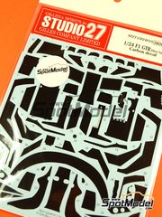 Studio27: Carbon fibre pattern decal set 1/24 scale - McLaren F1 GTR Short Tail - water slide decals and assembly instructions - for Fujimi references FJ125992, FJ126012 and FJ126029