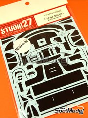 Studio27: Carbon fibre pattern decal set 1/24 scale - Mercedes Benz SLS AMG GT3 - water slide decals and assembly instructions - for Fujimi references FJ125657, RS-46, FJ125695 and RS-29 image