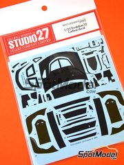 Studio27: Patron de fibra de carbono en calca escala 1/24 - Mitsubishi Lancer Evo VI - calcas de agua y manual de instrucciones - para las referencias de Tamiya TAM24213 y TAM24220