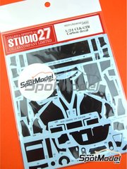 Studio27: Carbon fibre pattern decal set 1/24 scale - Mercedes CLK-GTR - water slide decals and assembly instructions - for Tamiya references TAM24195, TAM24201, TAM24206 and TAM24214