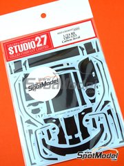 Studio27: Carbon fibre pattern decal set 1/24 scale - Audi R8 LMS GT3 - water slide decals and placement instructions - for Nunu references PN24004, NU-24004, PN24004, NUNPN24004, PN24024, PN-24024, PN24024-UNBOX, PN24028 and NU24028