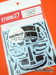 Studio27: Carbon fibre pattern decal set 1/24 scale - Ford Mustang GT4 - water slide decals and placement instructions - for Tamiya reference TAM24354 image