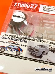Studio27: Marking / livery 1/24 scale - Lancia Super Delta Deltona HF Integrale sponsored by Martini #3 - Juha Kankkunen (FI) + Juha Piironen (FI) - Acropolis Rally, 1000 Lakes Finland Rally 1992 - metal parts, photo-etched parts and decals - for Hasegawa references 20289, 20433, 25013, CR-13, 20457, 20507, 20548, 20573, 20601, 20648, 20685, 20710, 20785, 20799, 25015, CR-15, 25208, HACR08, HACR13, 25076, CR-116, HACR15, 25015 and CR-15