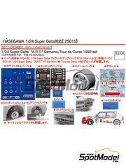 Studio27: Transkit 1/24 scale - Lancia Super Delta Deltona HF Integrale sponsored by A.R.T. #8 - Sanremo Rally, Tour de Corse 1992 - metal, photo-etched parts, decals - for Hasegawa references 20289, 20433, 25013, CR-13, 20457, 20507, 20548, 20573, 20601, 20648, 20685, 20710, 20785, 20799, 25015, CR-15, 25208, HACR08, HACR13, 25076, CR-116, HACR15, 25015 and CR-15 image