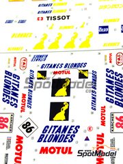 Studio27: Marking / livery 1/24 scale - Porsche 911 GT2 sponsored by Gitanes #86 - Robert 'Bob' Wollek (FR) + Jean-Pierre Jarier (FR) + Christophe Bouchut (FR) - Suzuka 1000 Km 1995