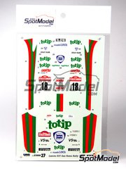 Studio27: Marking / livery 1/24 scale - Lancia Rally 037 Jolly Club Team sponsored by Totip #18 - Massimo 'Miki' Biasion (IT) + Tiziano Siviero (IT) - Sanremo Rally 1983 - water slide decals and placement instructions - for Hasegawa references 20264, 20277, 20299, 20399, 20447, 20485, 20523, 20566, 20584, 25030, CR-30, 52305, SP505, HACR30, 25030 and CR-30