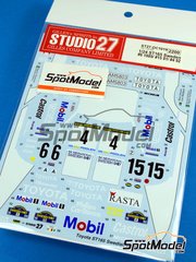 Studio27: Marking / livery 1/24 scale - Toyota Celica GT-Four ST165 sponsored by Mobil Rasta #4 - Mats Jonsson (SE) + Lars Bckman (SE) - Svezia Sweden Rally 1989, 1991 and 1992 - water slide decals and assembly instructions - for Beemax Model Kits references B24001 and Aoshima 081198