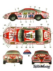 DECALS 1/32 REF 881 PORSCHE 911 CHASSEUIL TOUR DE CORSE 1974 RALLYE RALLY WRC 