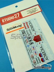 Studio27: Marking / livery 1/20 scale - Williams Ford FW07 Williams Grand Prix Engineering Team sponsored by Viceroy #8 - Eliseo Salazar (CL) - British F1 Series 1980 - water slide decals and assembly instructions - for Tamiya reference TAM20014 image