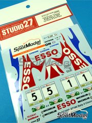 Studio27: Marking / livery 1/24 scale - Toyota Celica Turbo 4WD (ST185) Grifone Team sponsored by Esso #1, 5 - Piero Longhi (IT) + Fabrizia Pons (IT) - Rally del Ciocco e Valle del Serchio 1994 - water slide decals and placement instructions - for Tamiya reference TAM24125