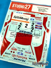 Studio27: Marking / livery 1/24 scale - Toyota Celica GT Four ST165 sponsored by Repsol #2 - Carlos Sainz (ES) + Luis Moya (ES) - Great Britain RAC Rally, Monte Carlo Rally - Rallye Automobile de Monte-Carlo, Tour de Corse 1990 - water slide decals and assembly instructions - for Beemax Model Kits references B24001 and Aoshima 081198
