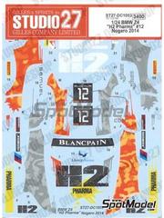 Studio27: Marking / livery 1/24 scale - BMW Z4 GT3 TDS Racing Team sponsored by H2 Pharma #12 - Nicky Catsburg (NL) + Henry Hassid (FR) - Blancpain Endurance Series 2014 - water slide decals and assembly instructions - for Fujimi references FJ12556, FJ125565, RS-31, FJ12568, FJ125688, RS-15, FJ125763, FJ125770, FJ12593, FJ125930, RS-0, FJ126081, RS-0, FJ12612, 126128, RS-46, FJ170015, 17001, FJ170022, 17002, FJ170091, 17009, FJ170107, FJ170169, 17016, FJ-17016, FJ189833, 18983, FJ189857, 18985, FJ189901, 18990 and FJ189970