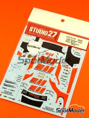 Studio27: Marking / livery 1/24 scale - Citroen DS3 R5 Procar Team sponsored by EIL #210 - Rudy Michelini (IT) + Nicola Angilletta (IT) - Sanremo Rally 2014 - water slide decals and assembly instructions - for Heller references 50757, 80757 and 80758