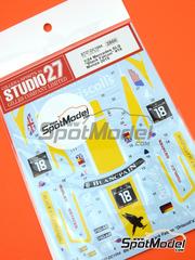 Studio27: Marking / livery 1/24 scale - Mercedes SLS GT3 Black Falcon Team sponsored by Driscoll's #18 - Oliver Morley (GB) + Sean Johnston (US) + Maro Rene Engel (DE) - Blancpain Endurance Series 2015 - water slide decals and placement instructions - for Fujimi references FJ125657, RS-46, FJ125695, RS-29, FJ125862 and RS-92 image