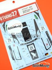 Studio27: Marking / livery 1/24 scale - Mercedes SLS GT3 Black Falcon Team sponsored by Fosroc #21 - Yelmer Buurman (NL) + Hubert Haupt (DE) + Abdulaziz Al-Faisal (SA) - Blancpain Endurance Series 2015 - water slide decals and placement instructions - for Fujimi references FJ125657, RS-46, FJ125695, RS-29, FJ125862 and RS-92 image