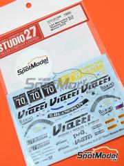 Studio27: Marking / livery 1/24 scale - Mercedes SLS GT3 GT Russian Team sponsored by Viatti #70 - Alexey Karachev (RU) + Bernd Schneider (DE) - Blancpain Endurance Series 2015 - water slide decals and placement instructions - for Fujimi references FJ125657, RS-46, FJ125695, RS-29, FJ125862 and RS-92 image